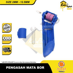 IKURA TOOLS Alat Pengasah Batu Asah Mata Bor Besi Drill Bit Sharpener - Alat Asah Mata Bor Besi 2mm - 125mm - Drill Bit Sharpener Guide Alat Pengasah Mata Bor Kapasitas 2mm-12.5m - Alat Asah Mata Bor Corundum Wheel Bit Sharpener Titanium Drill Grinding