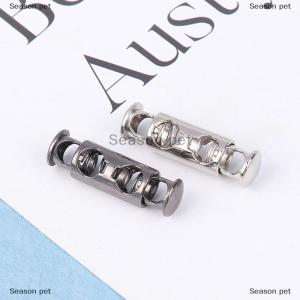 [COD] Season pet 10ชิ้นตัวล็อคหัวสปริงหัวโลหะสองรูยืดหยุ่นปรับหัวเข็มขัดรัดแน่นล็อคจักรเย็บผ้า