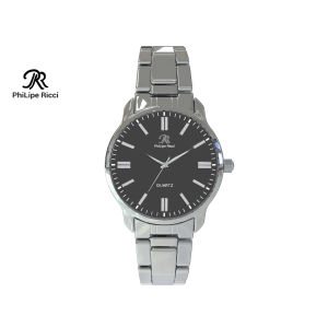 PhiLipe Ricci Jam Tangan Wanita Rantai Besi Analog Black Series WBLCK21 Free Box