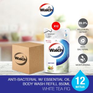 [Carton Deal] Walch Anti-Bacterial Body Wash White Tea Fig Refill 850ml