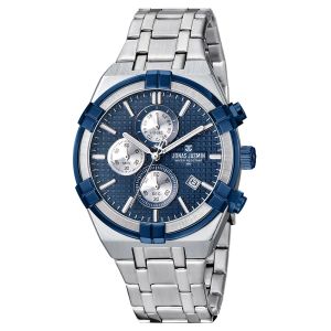 Jam Tangan Jonas Jasmin Bulat Chrono Aktif JJ-5372 HA-348UAA / Jam Tangan Fashion Pria Tali Rantai Diameter 43 cm