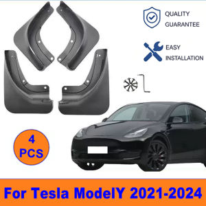 4Pcs Mud Flaps For Tesla ModelY 2021-2024 - Splash Guards Front & Rear Wheel Fender Mudguards Car Exterior Protection Parts