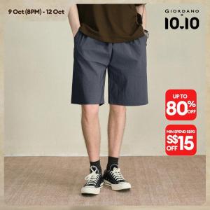 Giordano Men Men Elastic Waist Shorts Free Shipping 18106708