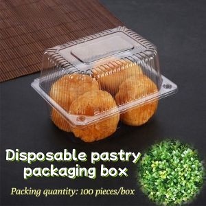 Transparent plastic packaging box for packaging pastries and fruits 100 disposable food containers Chinese food box