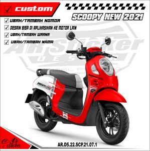 Decal Scoopy 2013-2016 2017-2020 2021-2023 - Stiker Dekal Scoopy FI Hologram Fullbody 007