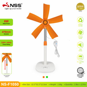 【200p off】Nss Solar Fan 16Inch Solar Fan Electric With Panel Rechargeable Stand Fan Outdoor Fan With Led Light Electric Fan Sale NS-F97