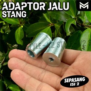 BOSH JALU STANG ADAPTOR JALU STANG FULL BESI BOS JALU TANAM MOTOR SET KIRI KANAN ISI 2 ADAPTER BANDUL STIR BESI BOSH UNIVERSAL ADAPTOR STIR UNIVERSAL PNP SEMUA MOTOR JALU BANDUL STANG CROM CHROME MIO BEAT VARIO SCOOPY FAZZIO FILANO STYLO XMAX ADV PCX CBR