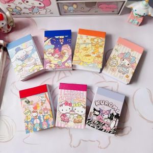 Sanrio Stickers Book  My Melody Cinnamoroll Kuromi Kids Mini Sticker Decorative Hand Account Laptop Stationery Decals