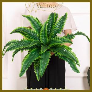 [Valitoo] Lifelike Artificial Boston Fern Plastic Plants Decorations UV Resistant For Outdoor Home Kitchen Decor Garden Decoration Artificial Plants