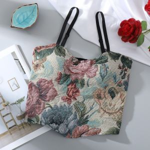 2023 Summer Floral Off Shoulder Tube Top Camisole Top Tank Top Women Color Top