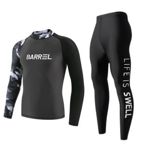 Men UV Protect Swimwear Long Sleeve Swimsuit Mens Rashguard Surfing Rash Guard Surf Shirt For Swimming Sail Drop Ship