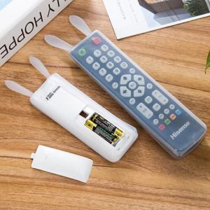 Durable TV Remote Accessory: Silicone Air Condition Control Case & Rabbit Ear Luminous Dustproof Storage Protector