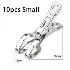 10pcs Large Clothes Pins Stainless Steel Clothes Pegs Large Beach Towel Clips Windproof Clothing Drying Clip