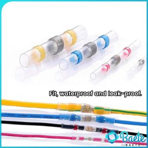 50Pcs Solder Seal Wire Connector Waterproof Heat Shrink Butt Connectors Wire Cable Splice Terminal Kit