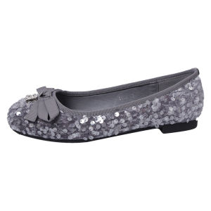 ZEEMIN Shiny Sequined Ballet Flats Summer New Women Bow Round Toe Mary Janes Shoes Fashion Diamond Pendant Elegant Ladies Loafers