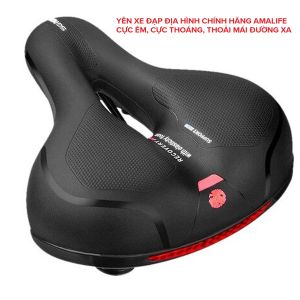 Đệm Yên Xe Đạp Thể Thao Đàn Hồi Thoáng Khí Cao Cấp Yên Xe Đạp Địa Hình Êm Mông Chống Trượt Có Lỗ Rãnh Thoát Khí Bản Nâng Cấp Thân Rộng Theo Khí Động Học Chống Nước Chính Hãng Amalife