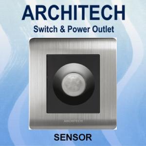 ARCHITECH Platinum B9-K23 Sakelar - Saklar Lampu Sensor Silver