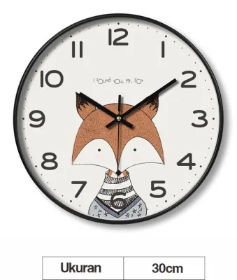 Mainland Jam Dinding Abstrak Minimalis Jam Dinding Karakter Lucu Scandinavian Modern diameter 30cm Jam Dinding Vintage Unik Jam Kamar Ruang Tamu HJD103