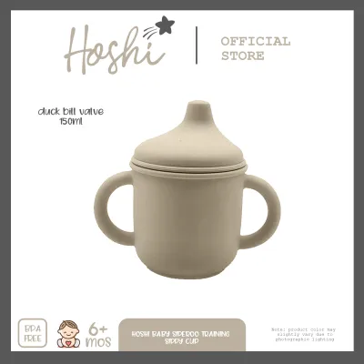 Hoshi Baby Siperoo Silicone Sippy Cup with Handle Spill Proof BPA Free Infant Toddlers 6Mos+