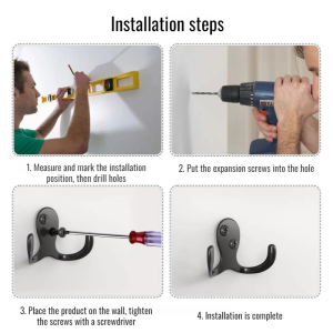 Hook Rack Large Capacity Wall Hook Items Reduced Space Occupied Stable Installation