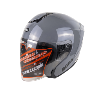Helm Half Face AGEA Original SNI Premium Khairo-X Hitam Black Doff