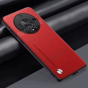 Da trường hợp đối với Honor x9d X9C x9b x9a 5g 2025 Ốp điện thoại chống sốc Bumper PU sang trọng da chống rơi viền nhựa TPU mềm Cover quay lại đơn giản rắn màu trơn