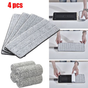 okdeals01 4pcs Practical Washable Cleaner Dust Microfiber Household Flat Mop Rag Mop Pads Cleaning Tools Floor Cleaning Cloth