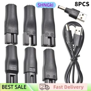 SHNGki 8 PCS Power Cord 5V Replacement Charger USB Adapter Cable DC Converter Universal For All Kinds Of Electric Shaver Hair Clippers