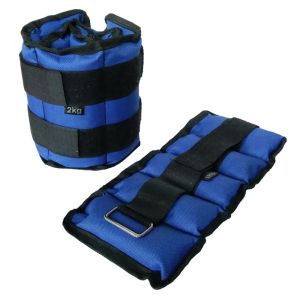 1pair 1/2/3/4/5/6kg Adjustable leg Ankle Wrist Iron Sand Bag Weights Strap Strength Training For Gym Fitness Yoga Running