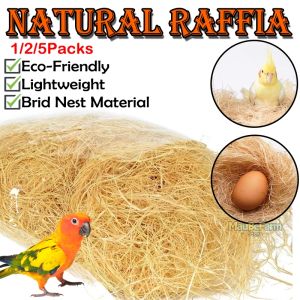 Bird Nesting Material Raffia Grass Bedding Canary Nest Filler Lovebird Breeding Pad Chicken Nest Bedding Anti-mold Nesting Fiber Natural Raffia Grass Nesting Fiber Dust-Free Bird Nest Filler for Canary Cockatiel Lovebird & Chicken Breeding