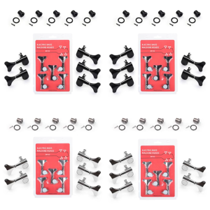 5 cái đàn guitar kim loại Headstock tuners Điện Chỉnh âm Đàn Ghi-ta Phím đàn Guitar tailpiece PEGs vân kim loại cho chính xác điều chỉnh