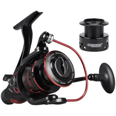 KastKing Sharky Baitfeeder III Spinning Fishing Reel Shielded Stainless Steel BB Carbon Fiber Drag for Live Liner Bait Action
