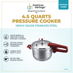 American Heritage 4.5Q Stainless Steel Pressure Cooker AHSS-91