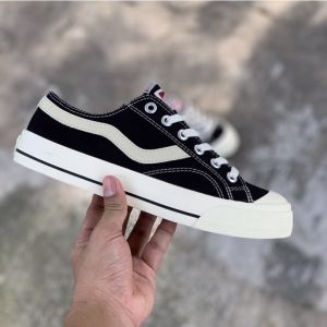 (JUNIOR) Sepatu Sneakers Ventela Anak Laki-laki Perempuan SD SMP 6 8 9 10 12 Sepatu Sekolah Hitam Putih Keren Terbaru 2024