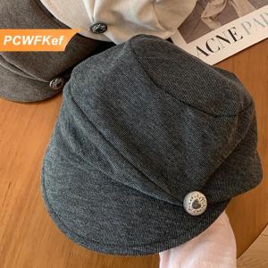 【PCWFKef】 Mũ beret đám mây văn học phong cách retro cho nữ mũ họa sĩ thanh lịch nhỏ gọn tôn dáng mặt đa năng thường ngày đi du lịch màu trơn thích hợp mùa thu đông