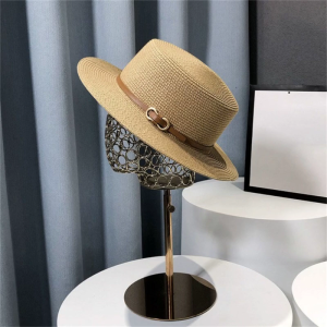 Straw Hat for Women Men Sun Protective Flat Top Hat Breathable Wide Brimmed Vacation Cap SummerBeach Fashion Panama Hats