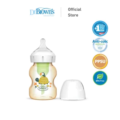 Dr. Brown’s Anti-Colic Newborn Options+ PPSU Wide Neck 5oz/150ml Bottle 1 Bottle Level 1 Teat