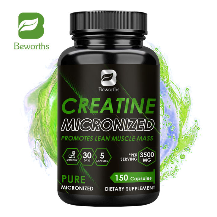 BEWORTHS Creatine Monohydrate Capsules for Muscle Mass Strength, and ...