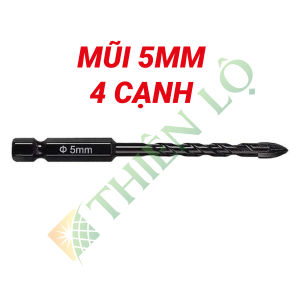 Bộ 7 Mũi Khoan Đa Năng Kapusi Nhật Chân Lục Giác 4 Cạnh của Thiên Lộ Khoan Sắt Gạch Men Kính Gốm Đá