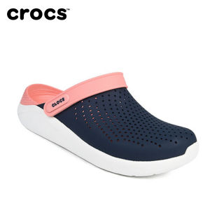 Crocs_fashion non-slip casual slippers classic household slippers men and women beach shoes Dark blue