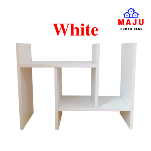 MAJU Adjustable Book Shelf Portable Office table book rack buku meja Document Storage Organizer Table Shelf Bookcase Adjustable Book Shelf Table Rack Student Office Bedroom Living Room Modern Simple Desk Desktop Shelf File Storage