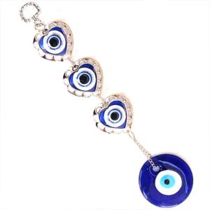 Turkish Blue for Evil Eye Amulets Wall Hanging Pendant Home Decor Heart Ornament Home Car for Protection Good Luck Blessing Gift