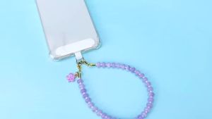 VICHUNHO Beaded Phone Wrist Strap Cellphone Lanyard with Tether Tab Cute Cell Phone Wristlet Bracelet for Women Girls