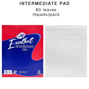 10 PADS Excellent Writing Pad Grade 1 2 3 4 Quiz Pad 1/2 Lengthwise Crosswise 1/4 Intermediate Pad Yeloow pad