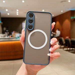 CrashStar MagSafe เคสโทรศัพท์เนื้อแมทเป็นมิตรกับผิวสำหรับ Samsung Galaxy Note 20 S22 S23 S25พิเศษ S24 S21บวกมาก + S20 FE A54 A34 A14 A73 A53 A13 A72 A52 A32 5กรัม A21S A71 A51 a31 A16 A06 A55 A35ชาร์จไร้สายเคสใส่โทรศัพท์เคสกันกระแทก