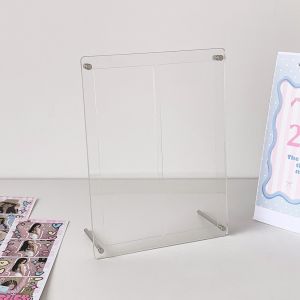 GURUNGMANI Acrylic Photocard Stand Clear DIY Frame Kpop Photocard Frame INS Photo Protector Holder Life Four Cut