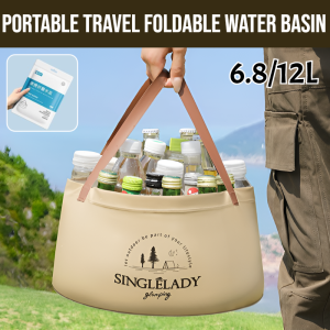 Travel Portable Folding Basin Foot Bath Bag Bucket Washbasin Water Bag Basin Outdoor Travel Business Travel Gadget