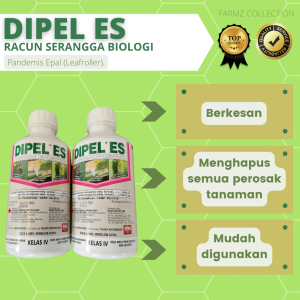 Racun Serangga DIPEL ES Selamat Membunuh Ulat Perosak Tanaman dan Pelbagai Serangga Perosak 1L