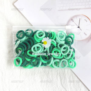 Yesstyle [ ISI 50 PCS] Ikat Rambut Donat Towel Warna Warni Baby Hair Tie Kunciran Rambut
