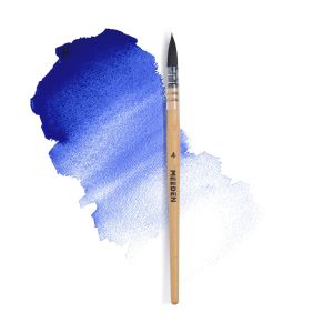 MEEDEN Watercolor Brushes Professional - Synthetic Squirrel Hair Artist Paint Brushes Set with Beech Wood Handle Great for Artists Hobbyists Size 1